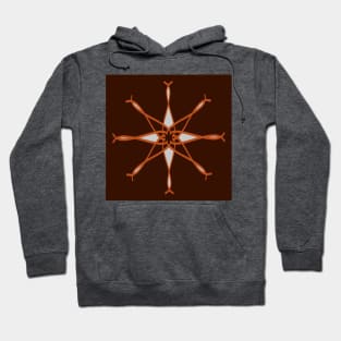 Compass rose - Warm Orange Hoodie